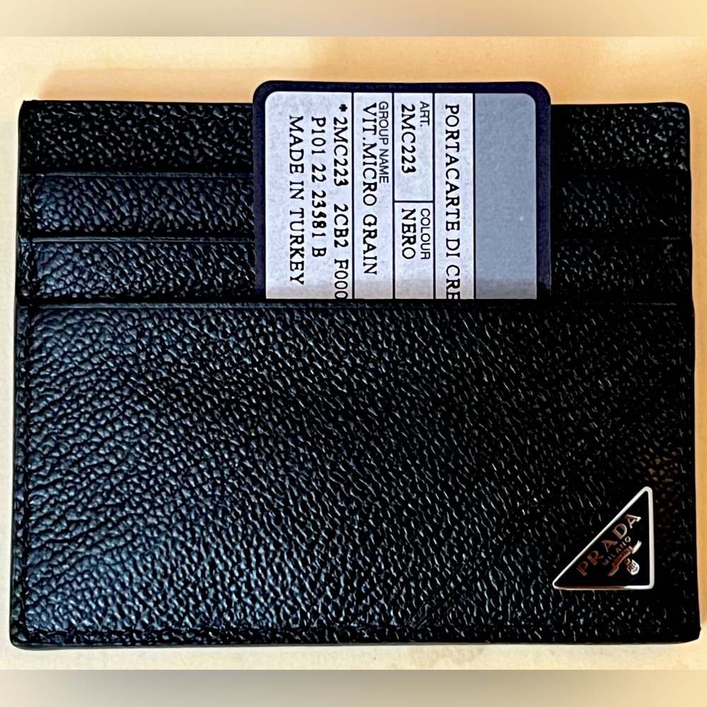 Prada card holder wallet.